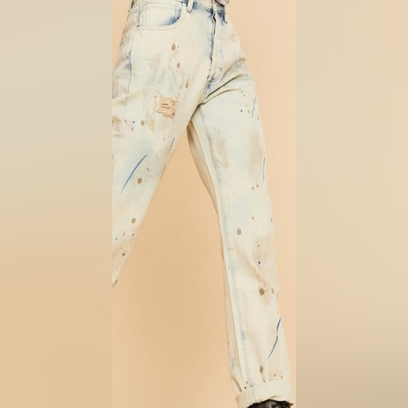 Current Mood Paint the Town Mom Jeans/ Button Fly/ NWOT/ SZ XL/ Cotton - Picture 15 of 16